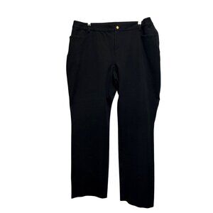 LRL Lauren Ralph Lauren Womens Black Stretch Straight  Pants Size 16W